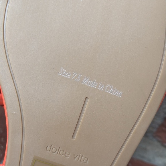 Dolce Vita Women's Indy Flat Sandals in Persimmon Stella Orange Size 7.5 - Picture 7 of 7